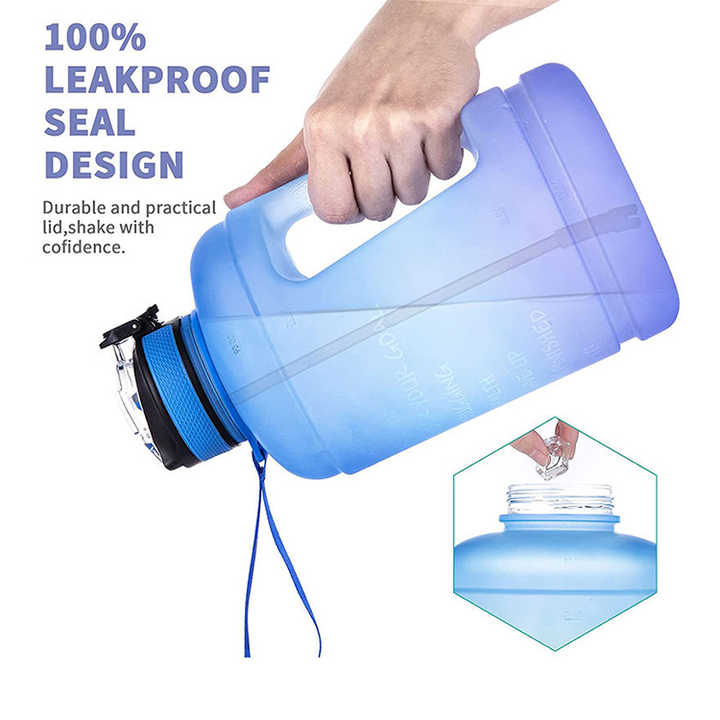3 En 1 Botella Motivacional Bottles With Times to Drink and Straw Track Intake 128 Oz Water Bottle