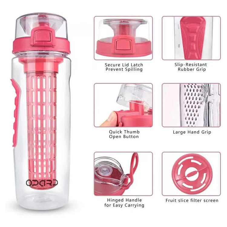 Botella Para Agua Plasticas Portable Personalised Fruit Infuser Water Bottles With Custom Logo