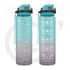 1000Mls Wide Mouth Bottles Motivational Plastic Gym Sports Water Bottle With Straw Time Marker