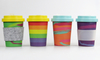 Eco Friendly Coffee Mugs Customize Reusable Bamboo Fiber Coffee Cup with Silicone Sleeve