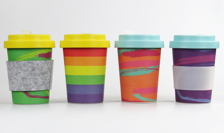 Eco Friendly Coffee Mugs Customize Reusable Bamboo Fiber Coffee Cup with Silicone Sleeve