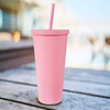Kahve Fincan Cangkir Kopi May in Coc Nhieu Mau Matte Coffee Mug With Straw Pre Drilled Double Wall Cups Plastic Tumbler