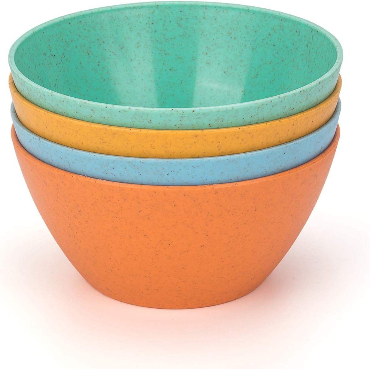 Rpet Plastic Unbreakable Bowls 24 OZ Set Reusable Cereal Soup Bowls Microwave and Dishwasher Safe Bowl