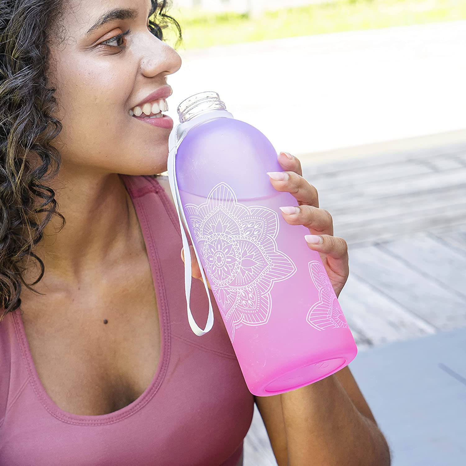 21OZ BPA Free Non Toxic Tritan Plastic Water Bottle Leakproof Unbreakable Sport Water Bottle With Strap