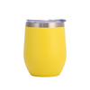 12oz High Quality Double Wall Insulated Custom Logo Stainless Steel Coffee Mugs Egg Shape Tumbler With Lid