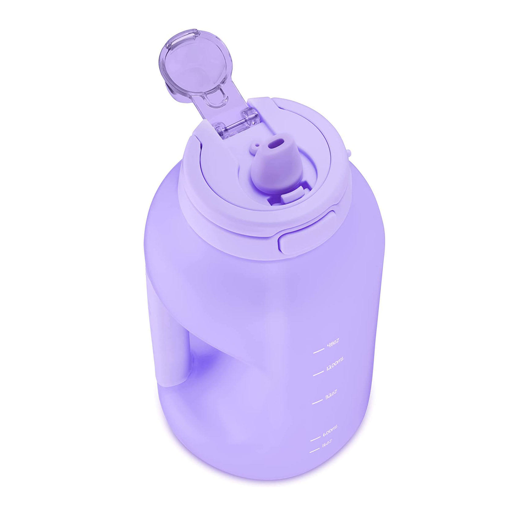 Custom LOGO & Color Half Gallon Motivational Bottle with Time Marker Outdoor Fitness Water Bottle Lid with Locking