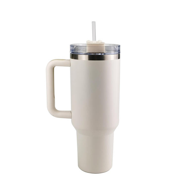 Personalized Powder Coated Stainless Steel Cup Cups Tumbler With Straws