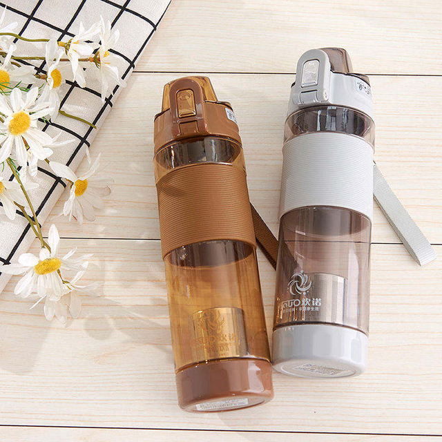 Wholesale 650Ml Wide Mouth Transparent Bpa Free Alkaline Plastic Sports Water Bottle With Strap