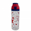 26oz 800ml BPA-Free Transparent Children Leakproof Plastic Sports Water Bottle with Portable Handle Reusable Outdoor Bottle