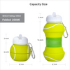 New Outdoor Sports 550ml Folding Water Bottle Silicone Spherical Portable Football Folding Cup Cross-Border Leak-Proof Design